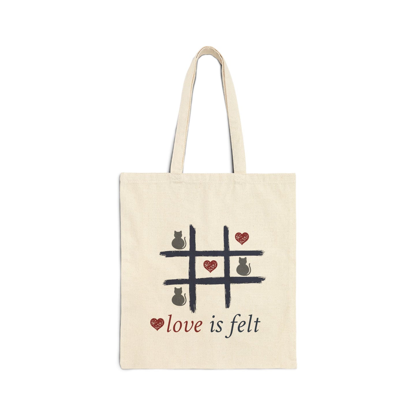 Tic Tac Grey Cat Canvas Tote Bag