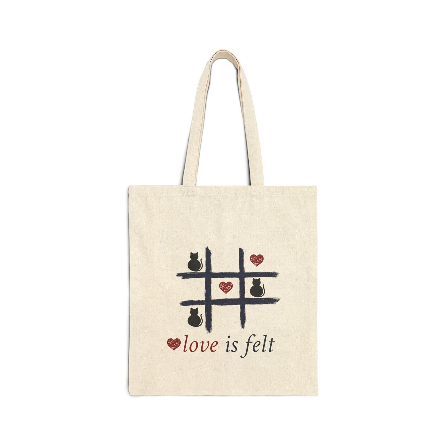 Tic Tac Cat Canvas Tote Bag