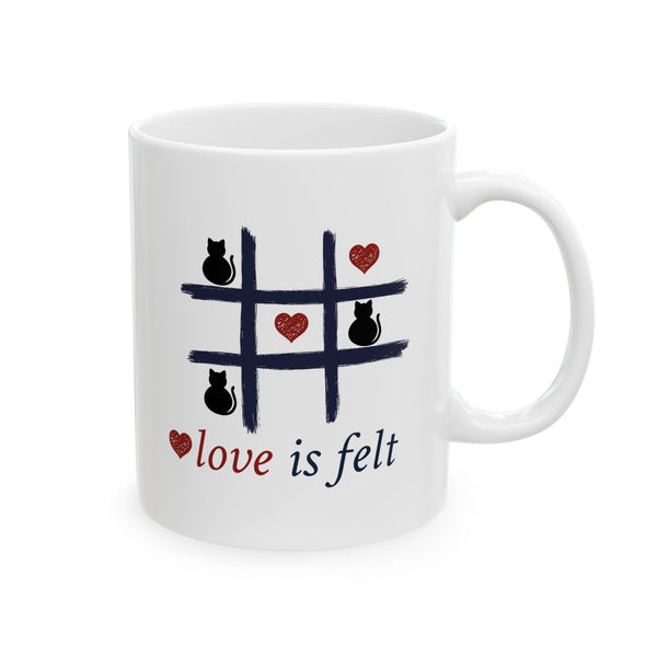 Cat Tic-Tac-Toe Ceramic Mug – 11oz
