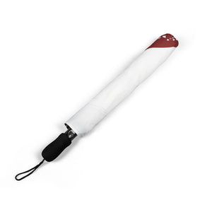 Foldable Umbrella — 'Love Is Felt' Heart & Cat Graphic