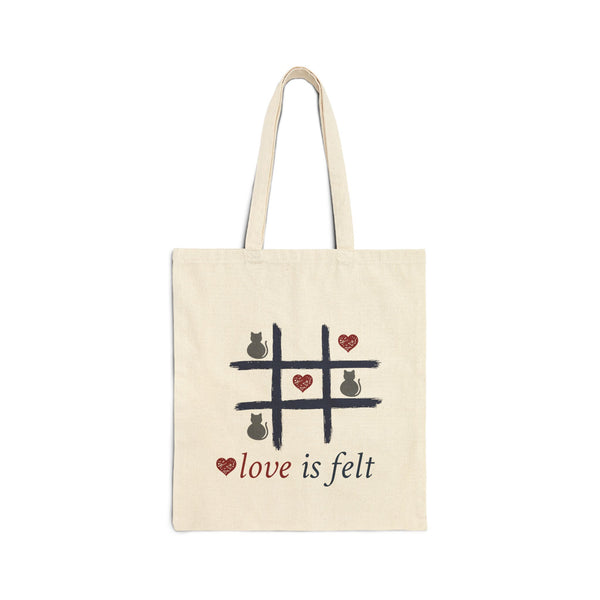 Tic Tac Grey Cat Canvas Tote Bag