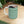 Striped Green Ceramic Mug with Red Heart Accent — 11oz & 15oz