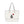 Canvas Tote — Grey Cat Heart Zippered Tote Bag