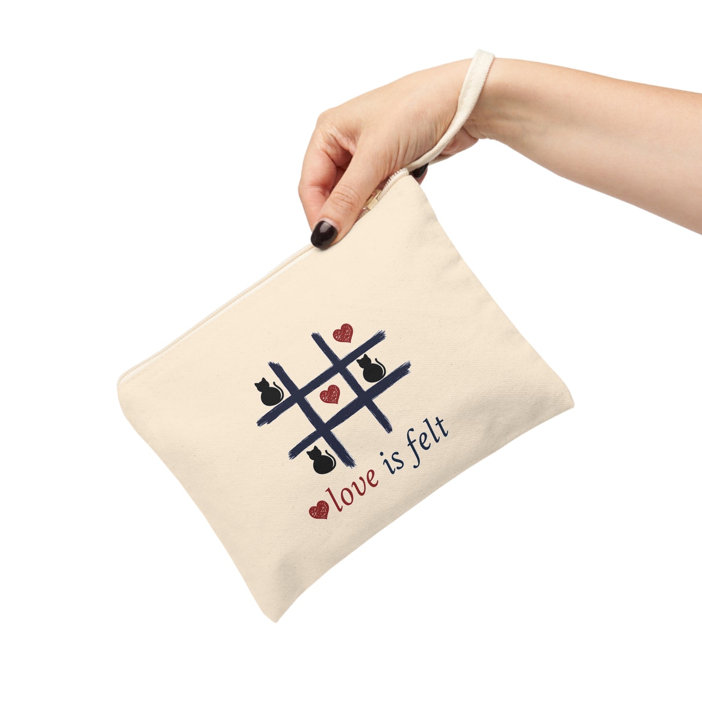 Tic Tac Cat Zipper Pouch