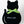 A black felt cat-shaped coaster with a bright green ribbon bow and the words 'love is felt' in white on the back, shown against a plain light background.